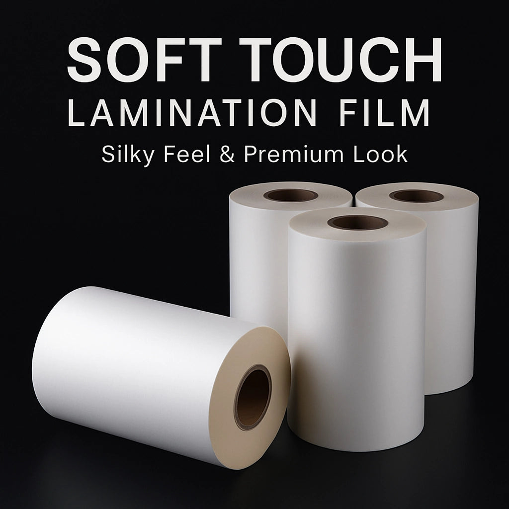 Velvet soft touch thermal lamination film for premium packaging and covers