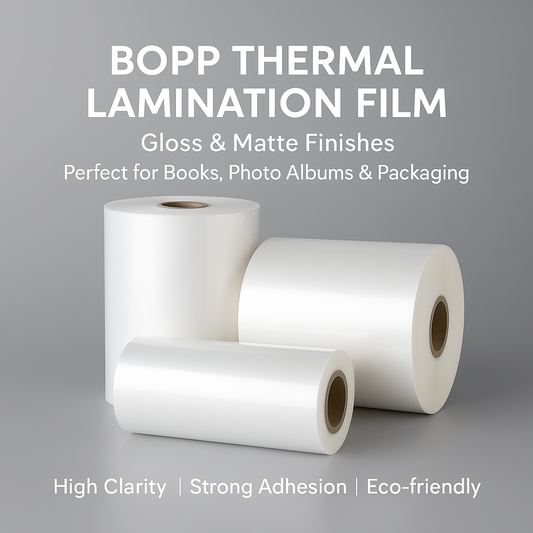 Glossy& Matte finishes BOPP thermal lamination film for books, magazines, and packaging