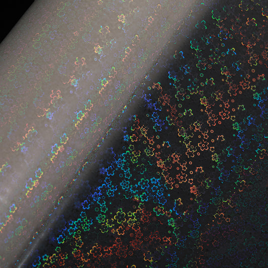 Plum blossom pattern holographic thermal lamination film for festive packaging