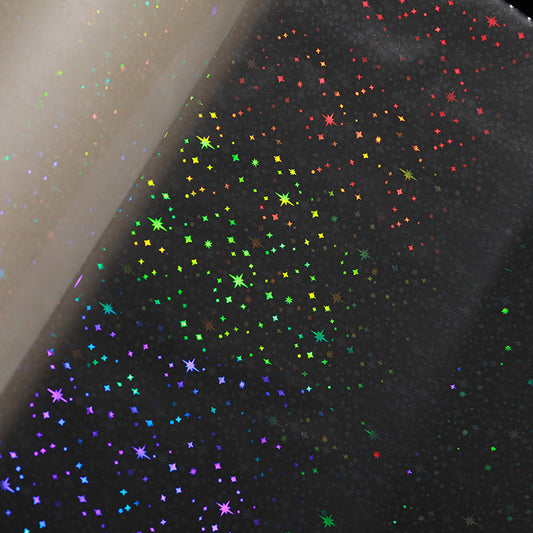 Starry sky holographic thermal lamination film with shining 3D visual effect
