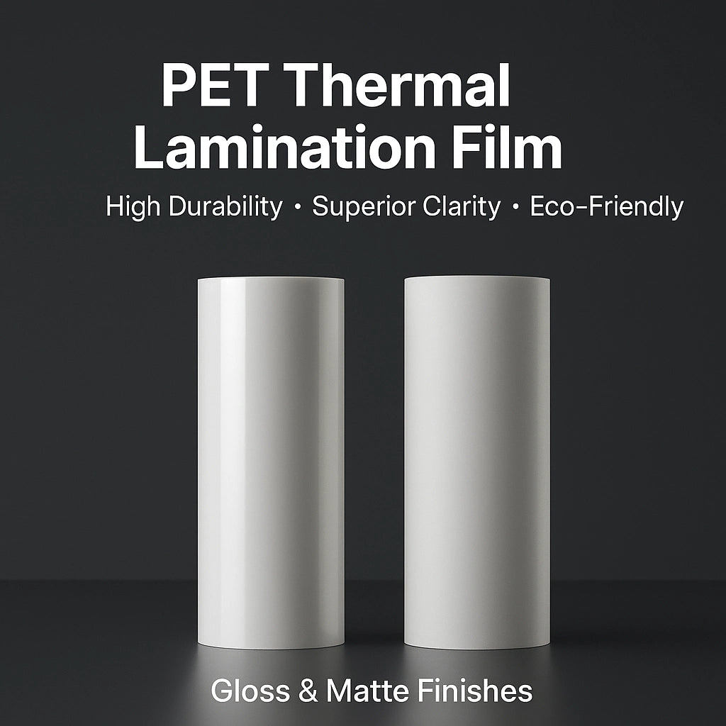 Durable PET thermal lamination film with strong bonding for printing applications
